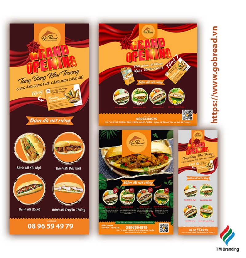 Thiết kế khai trương thương hiêu Bánh Mì Đường Phố GoBread
